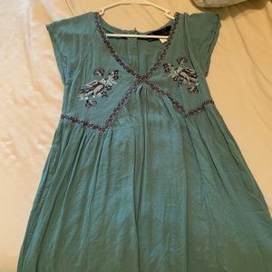 Francescas turquoise embroidered dress